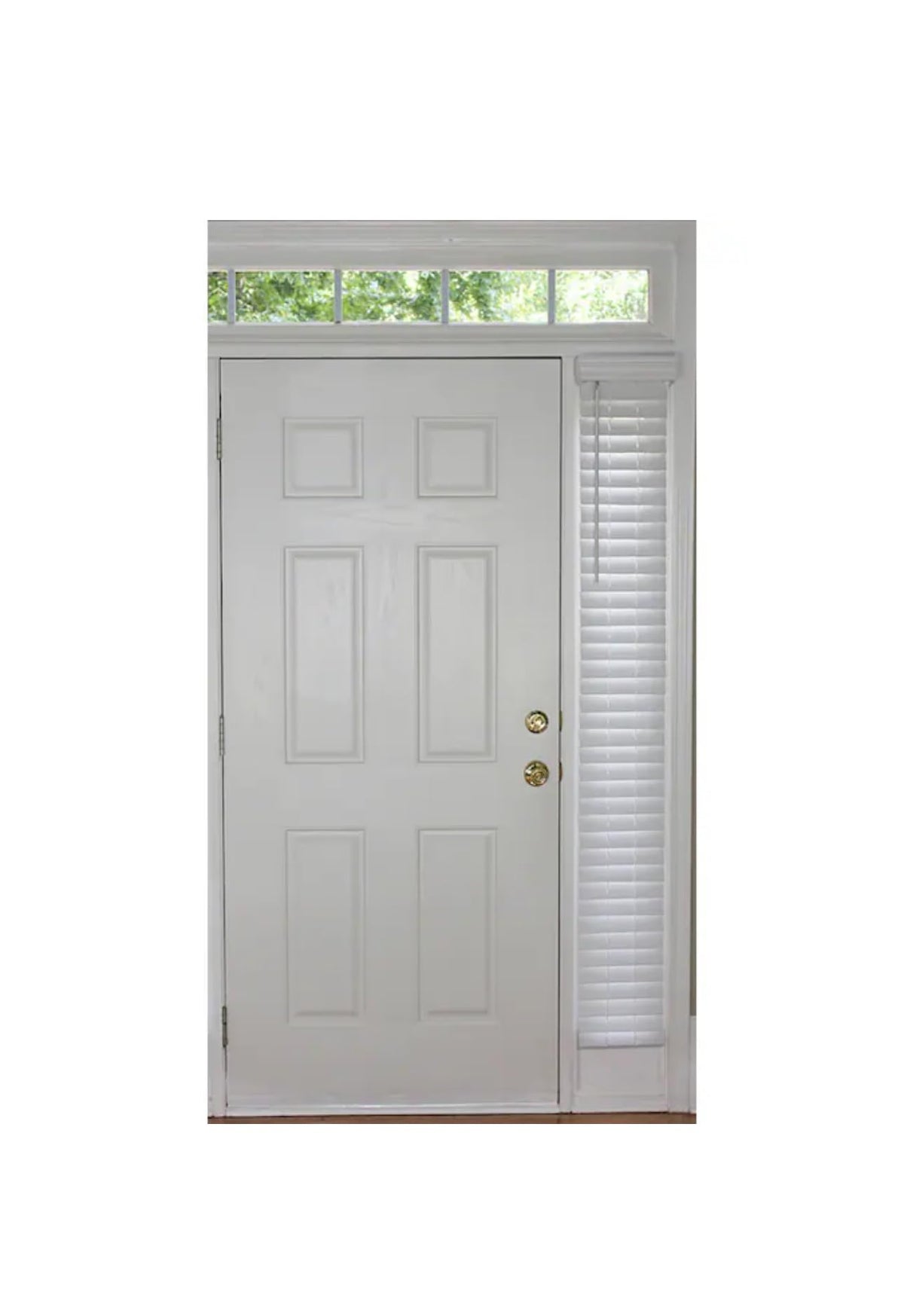 allen + roth Trim at Home 2-in cordless white faux wood blinds offer easy privacy and light control.