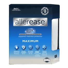 AllerEase Maximum sidewall construction closeup showing snug twin and full mattress protection.