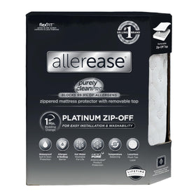 Aller-Ease Platinum zip-off top cover with easy installation for quick changes