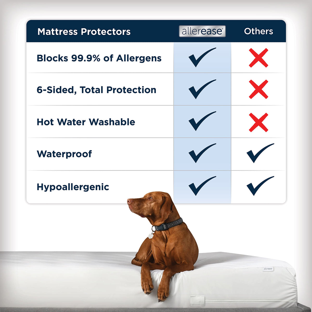 Aller-Ease odor-control protection highlights fresher nights between washes
