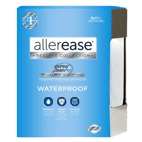 Aller-Ease waterproof mattress protector twin showing snug fit and spill protection