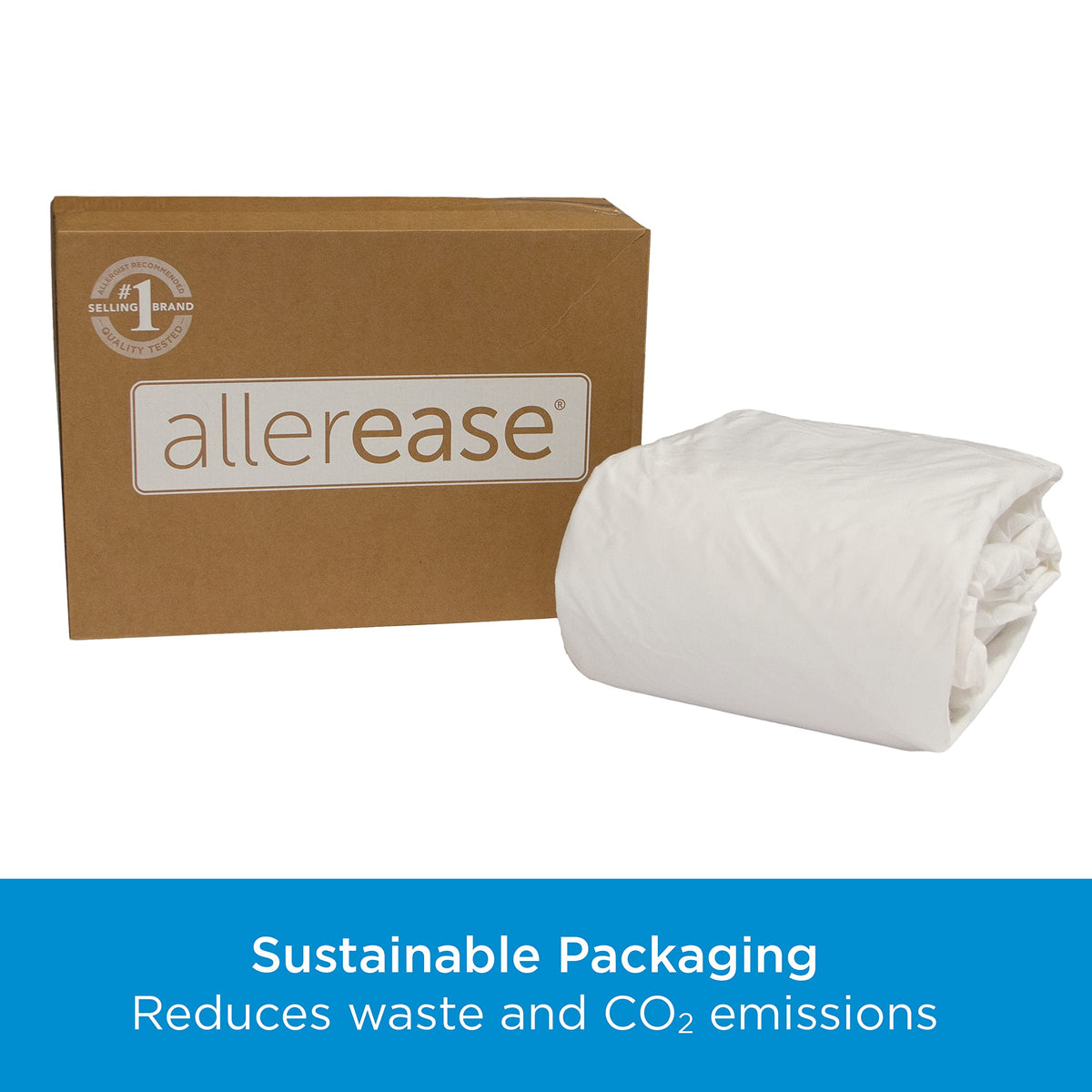 Aller-Ease zippered knit cover with stretch corners for secure fit