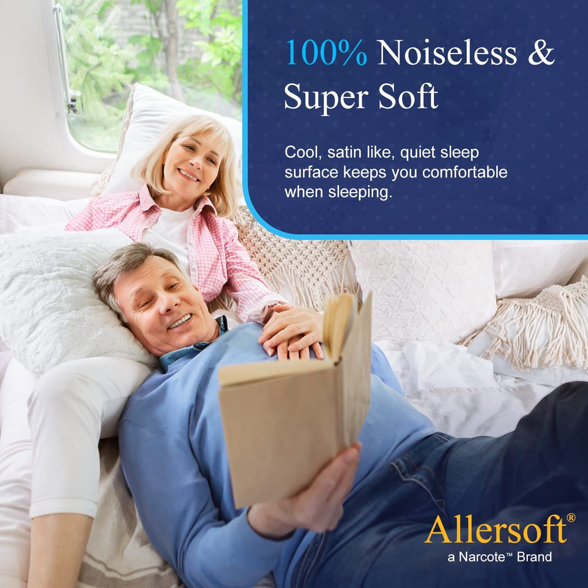 Allersoft full six-sided coverage for RV mattresses creates a complete barrier.