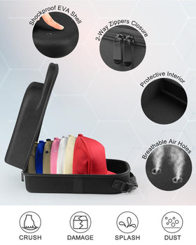 Allgawise hat case with trolley sleeve enables easy airport navigation.