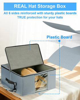 Allgawise stackable hat box design demonstrates space-saving vertical storage.