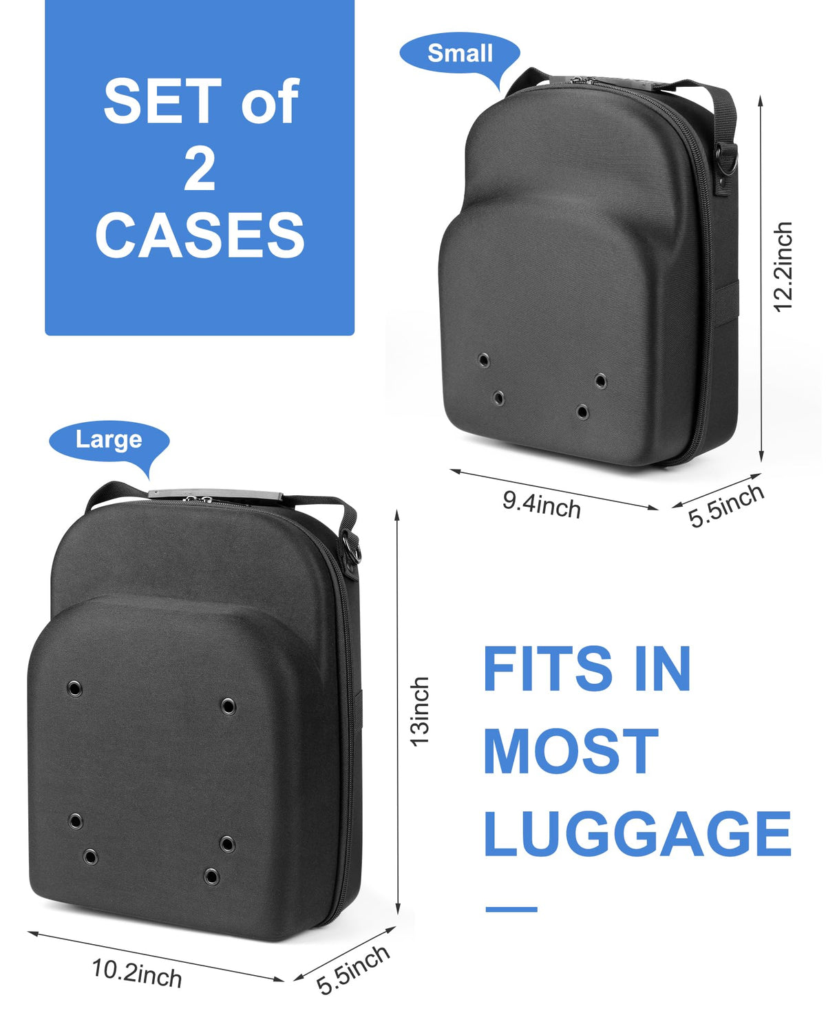 Allgawise large hat case opened with caps inside for organized packing.