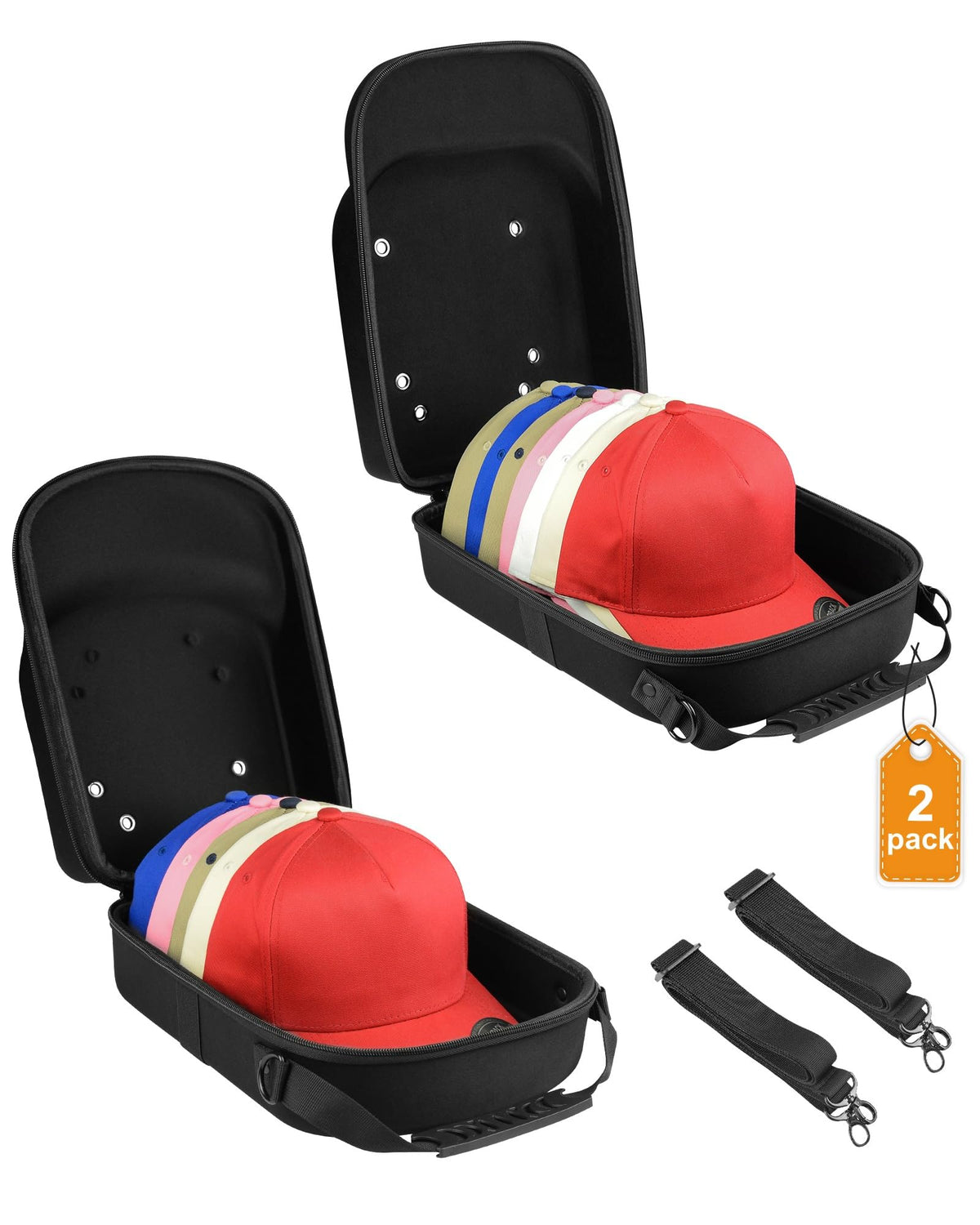 Allgawise small hat case top view for compact travel storage.