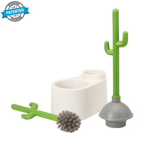 ALLOBUB cactus toilet brush close-up, durable bristles for hard-to-reach areas.