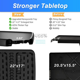 Allpop Max TV Tray height adjustment offers customizable comfort from couch to chair.