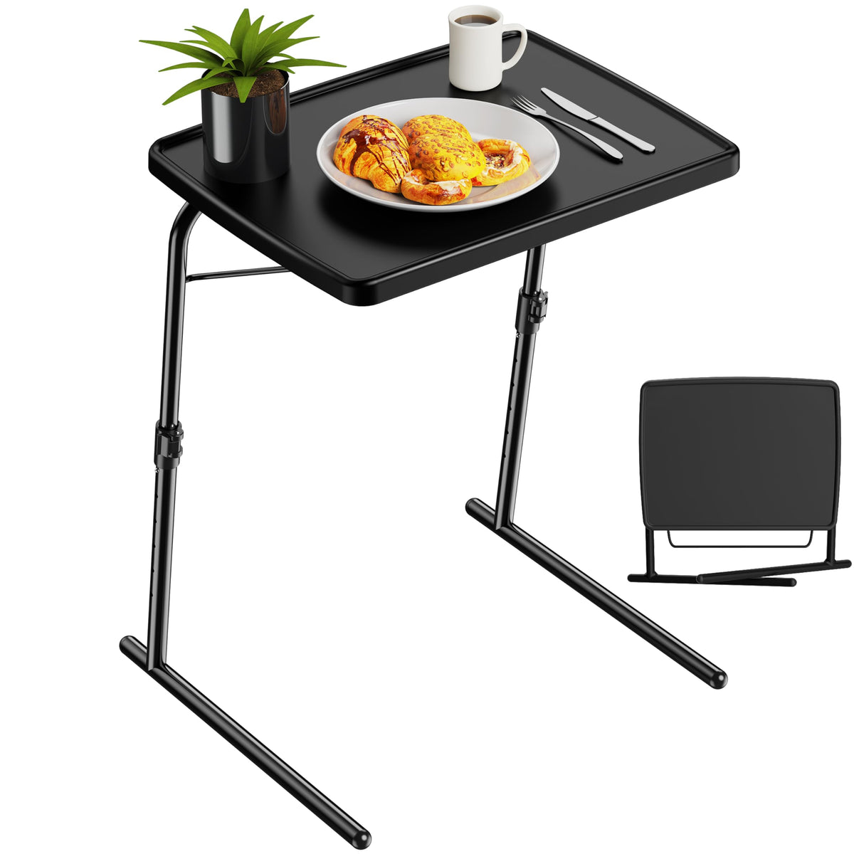 Allpop Max TV Tray surface size provides ample space for meals and a laptop.