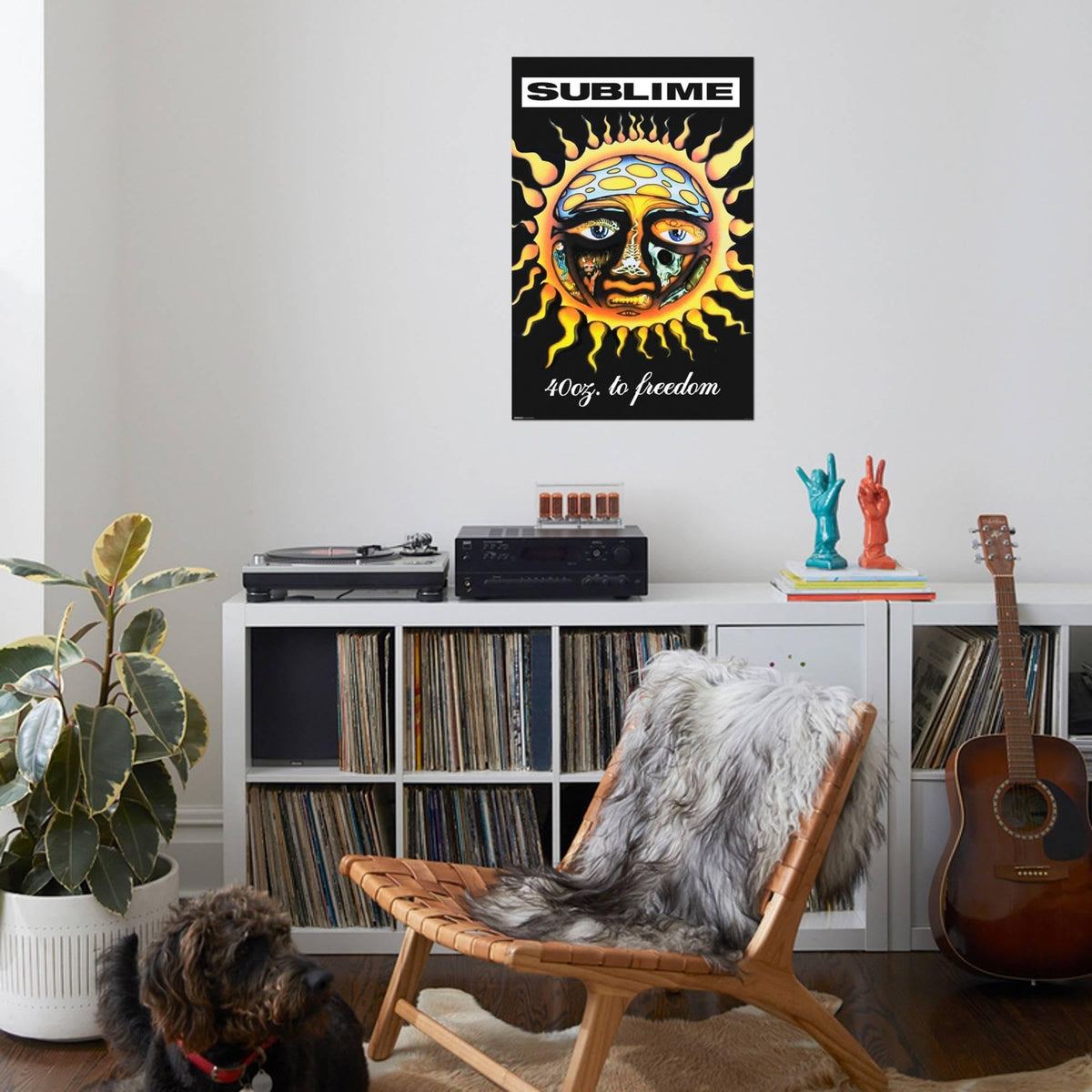 AllPosters Sublime 40 Oz to Freedom poster displayed in a cozy study as a focal point