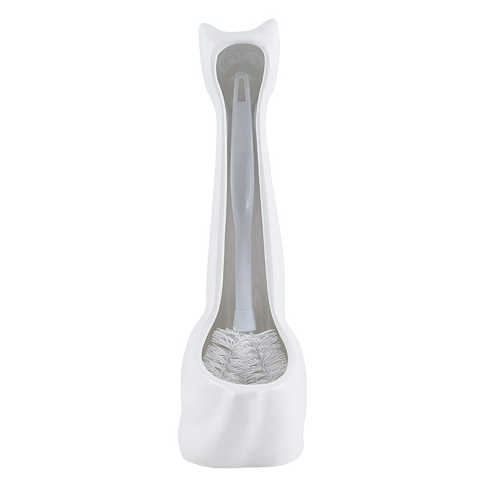 Allure White Cat bathroom scene adds playful charm to daily routines.