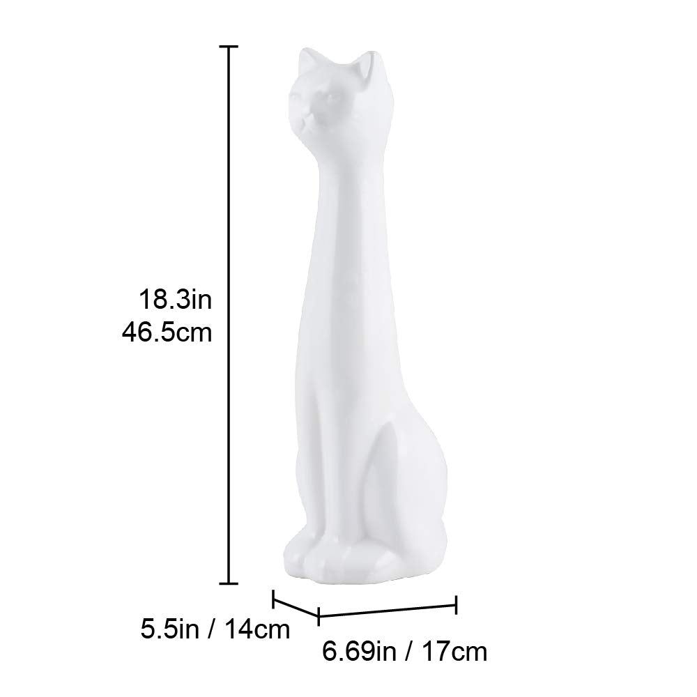 Allure White Cat ceramic holder shines with a polished gloss.