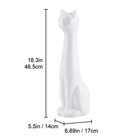 Allure White Cat ceramic holder shines with a polished gloss.