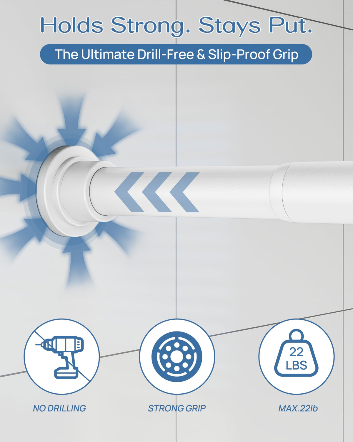 ALLZONE silicone end pads provide anti-slip stability on wet surfaces