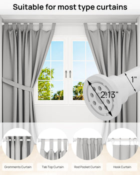 Allzone multi-use rod for bathrooms, windows, or decor support