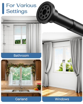 ALLZONE renter-friendly curtain rod offers damage-free installation in seconds.