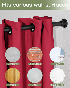 ALLZONE anti-slip design keeps curtains in place during use