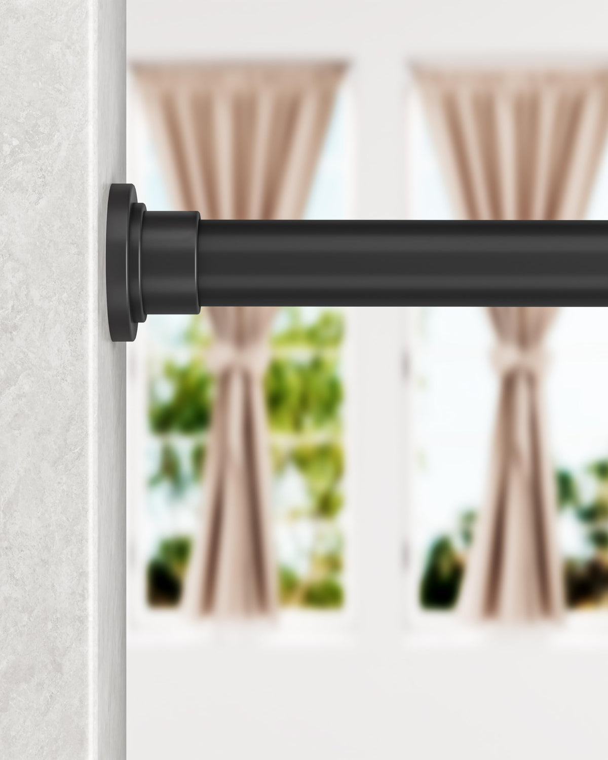 ALLZONE shower rod with twist-tight mechanism for secure hold and easy setup