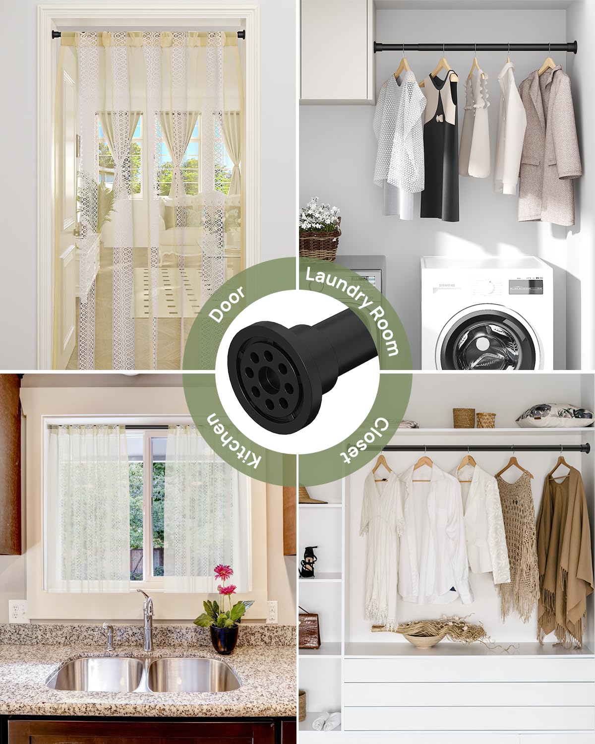 ALLZONE versatile rod doubles as decor hanger for garlands