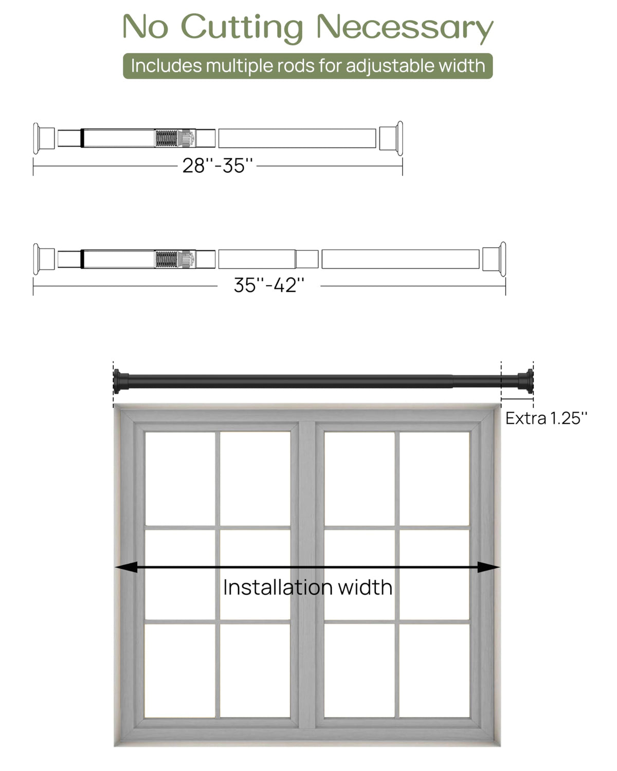 ALLZONE shower rod works on diverse walls for quick bathroom updates