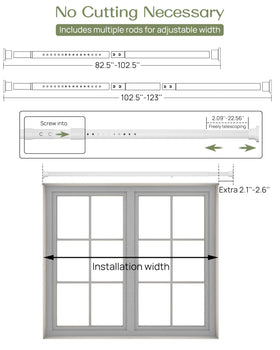 Allzone no-drill curtain rod suitable for renters and quick installations.