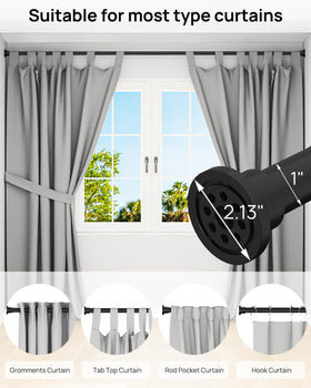 ALLZONE versatile rod fits bathrooms, windows, doors, and closets for flexible storage