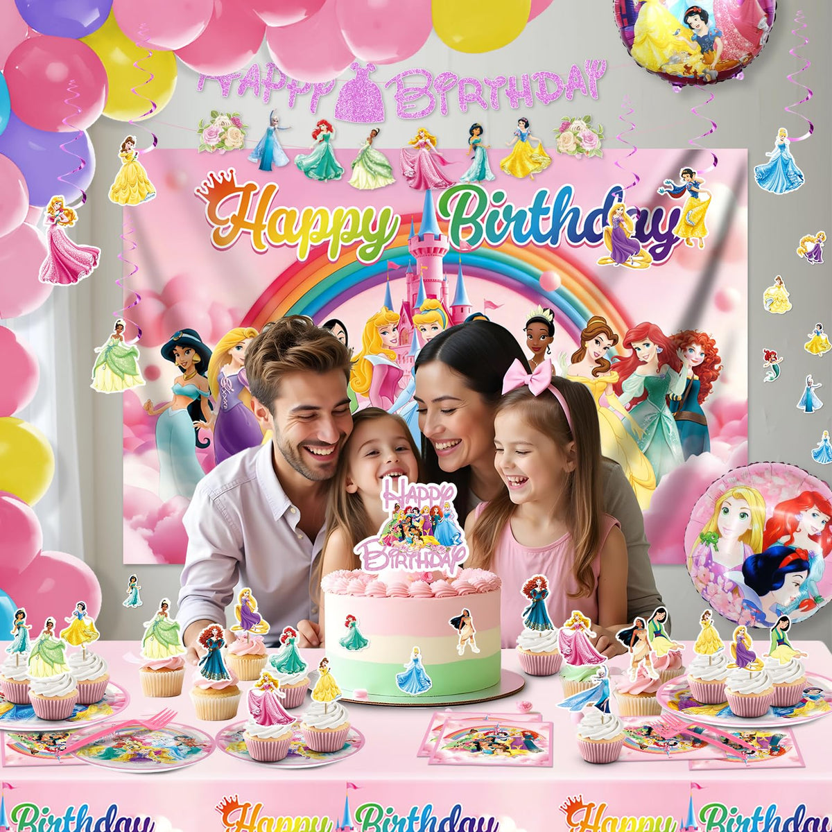 alotfs Princess foil balloons add sparkle for a magical party focal point