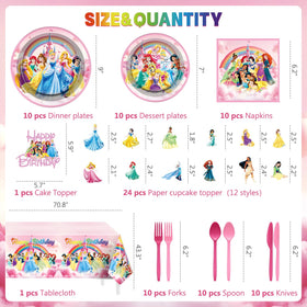 alotfs Princess utensils set includes 30 sturdy pieces for guests