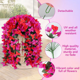 Alotiki Bougainvillea fuchsia bundle for outdoor décor, vibrant color that resists fading in sun.