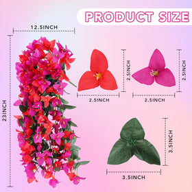 Alotiki Bougainvillea outdoor hanging flowers, easy porch decoration without watering or maintenance.