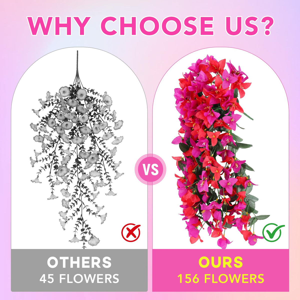 Alotiki Bougainvillea UV-resistant materials provide durable outdoor accents that stay vivid.