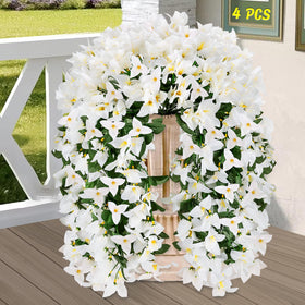 Alotiki Bougainvillea white bundles front door brighten outdoor entry with year-round color.