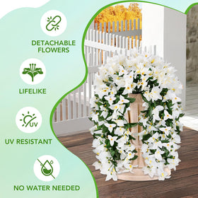 Alotiki Bougainvillea white leaves detail highlights lifelike greenery for indoor or outdoor displays.