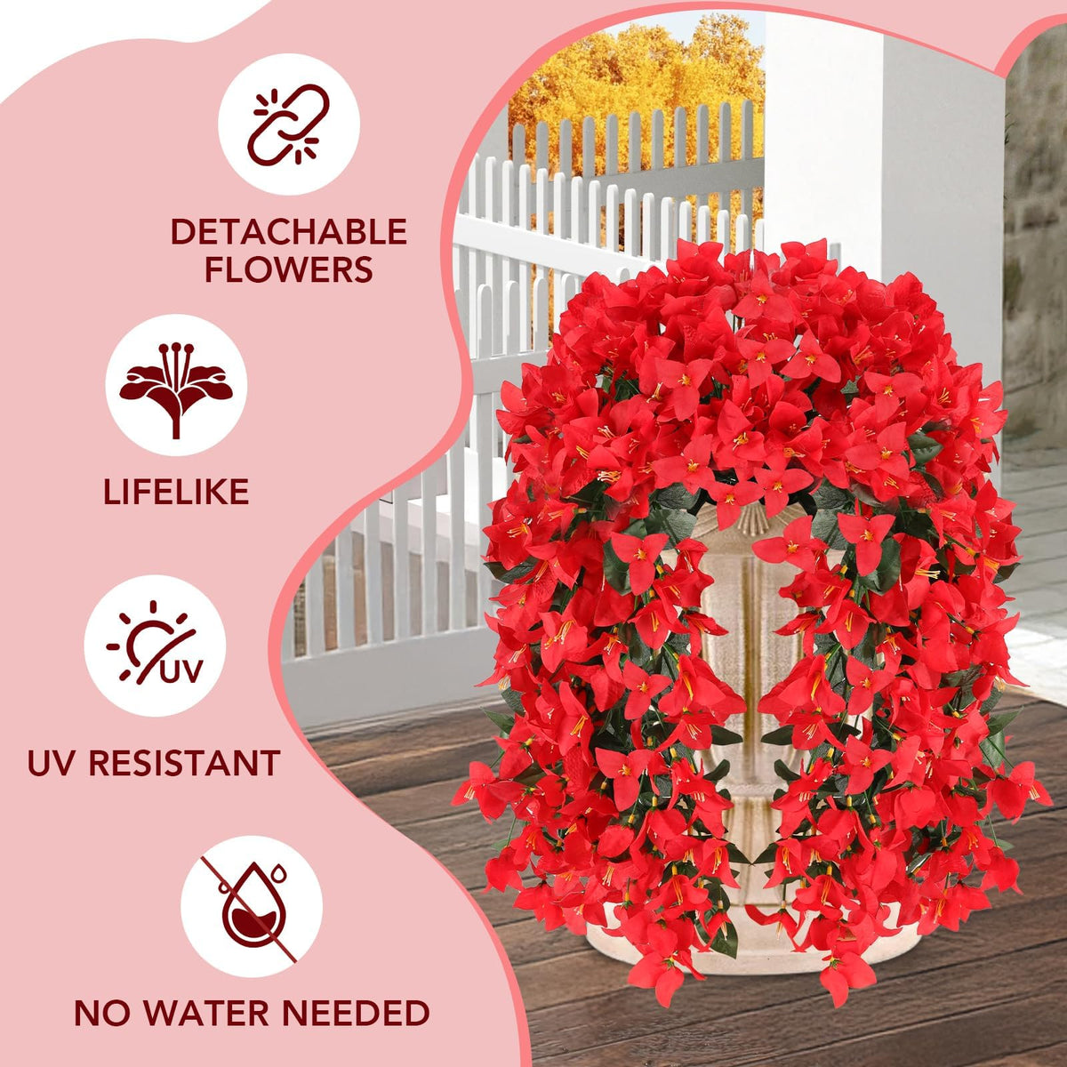 Alotiki bougainvillea wreath and basket decoration ideas