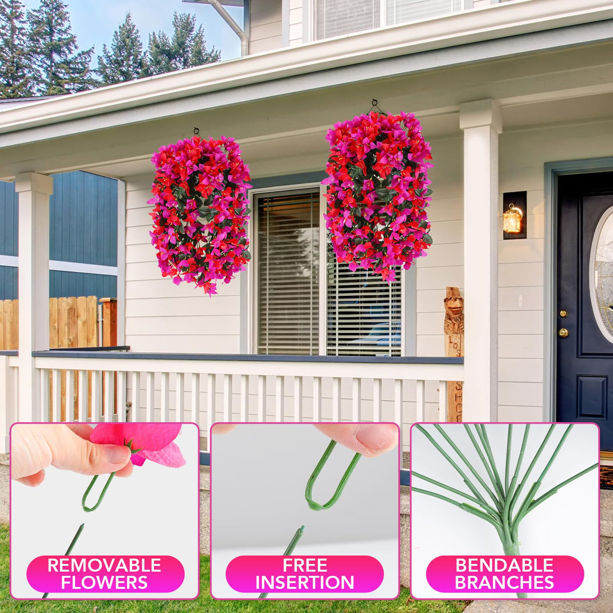 Alotiki Bougainvillea wreath-ready branches ideal for table or doorway accents.