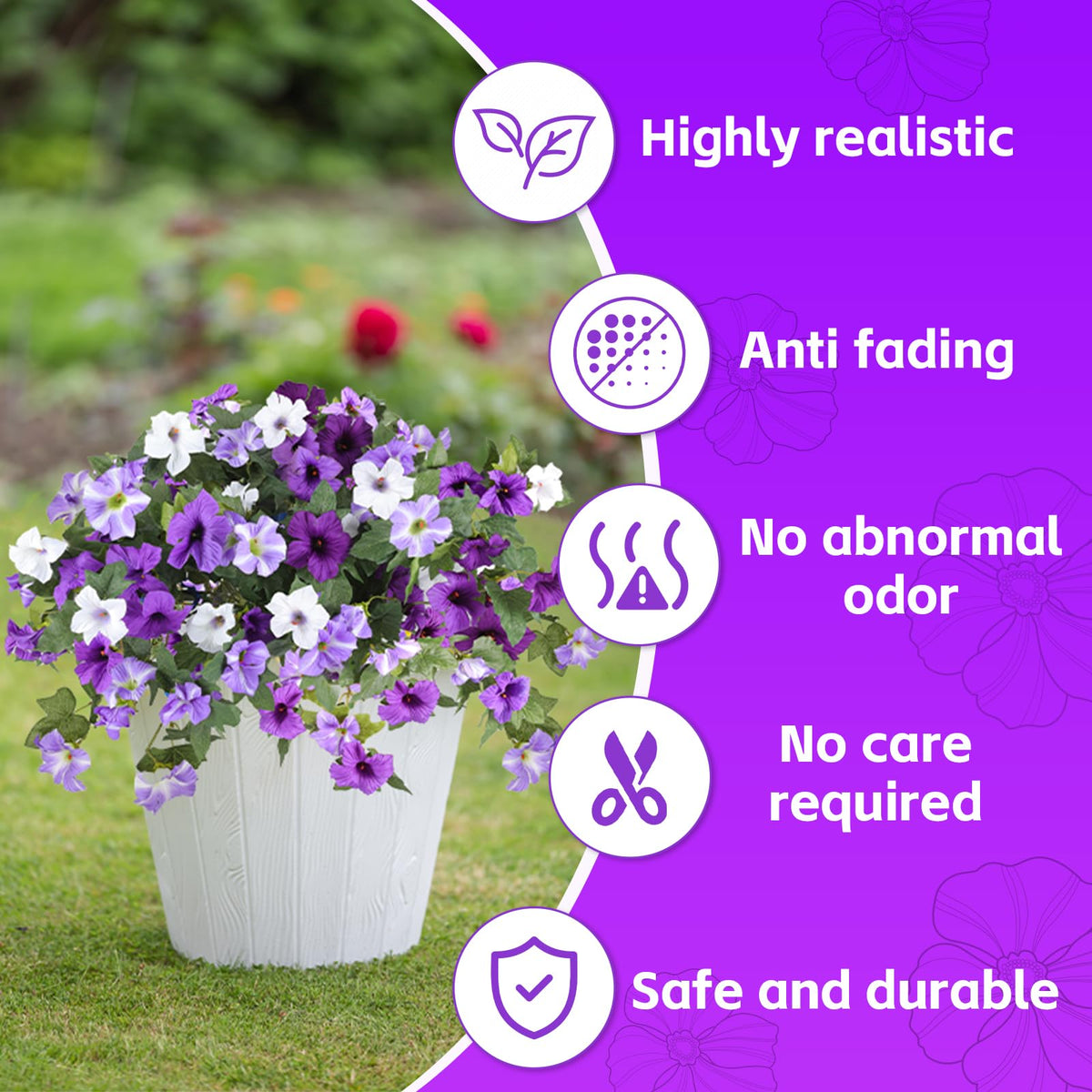 Alotiki artificial petunias for patio enhance porch appeal year-round
