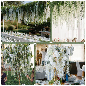 Alotiki Wisteria garland as a centerpiece accent for soft ambient decor.