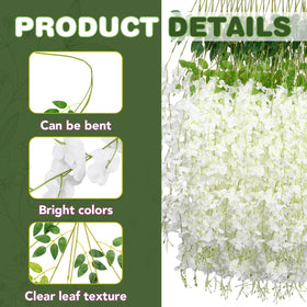 Alotiki Wisteria garland used along garden path for outdoor ceremony decor.