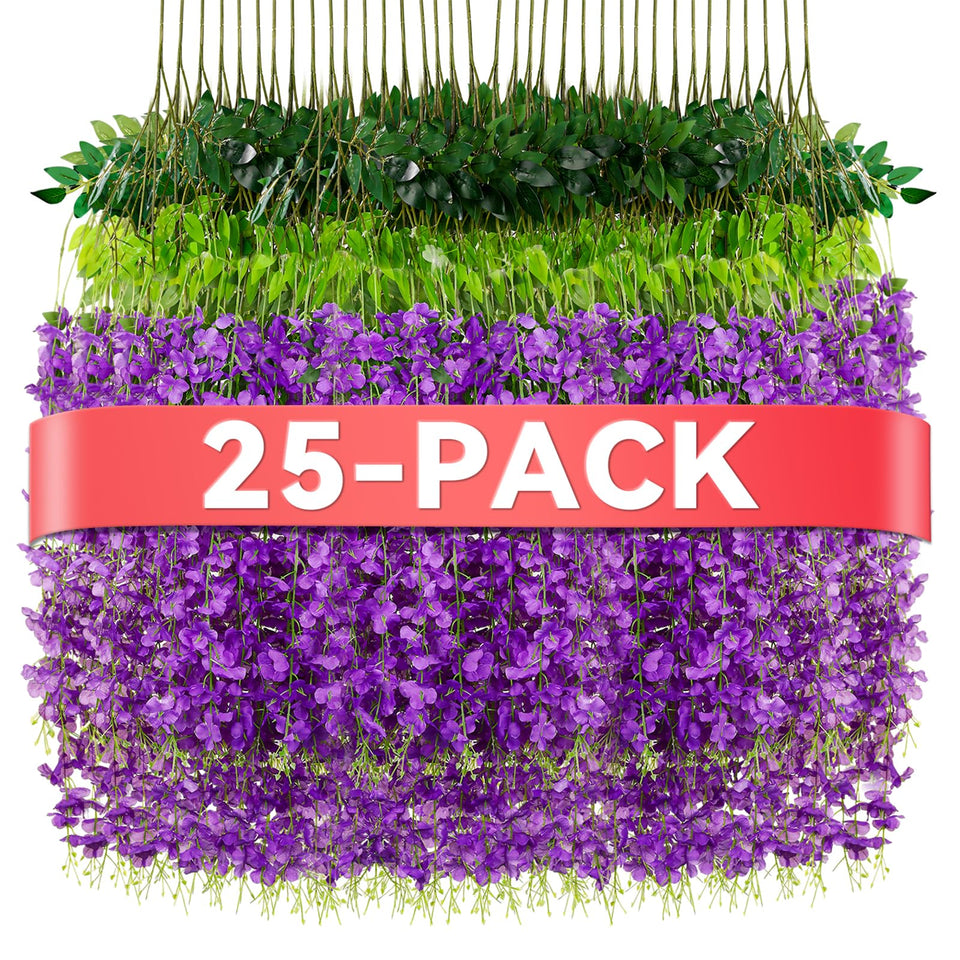 Alotiki wisteria hanging flowers 3.6 ft length for easy decor