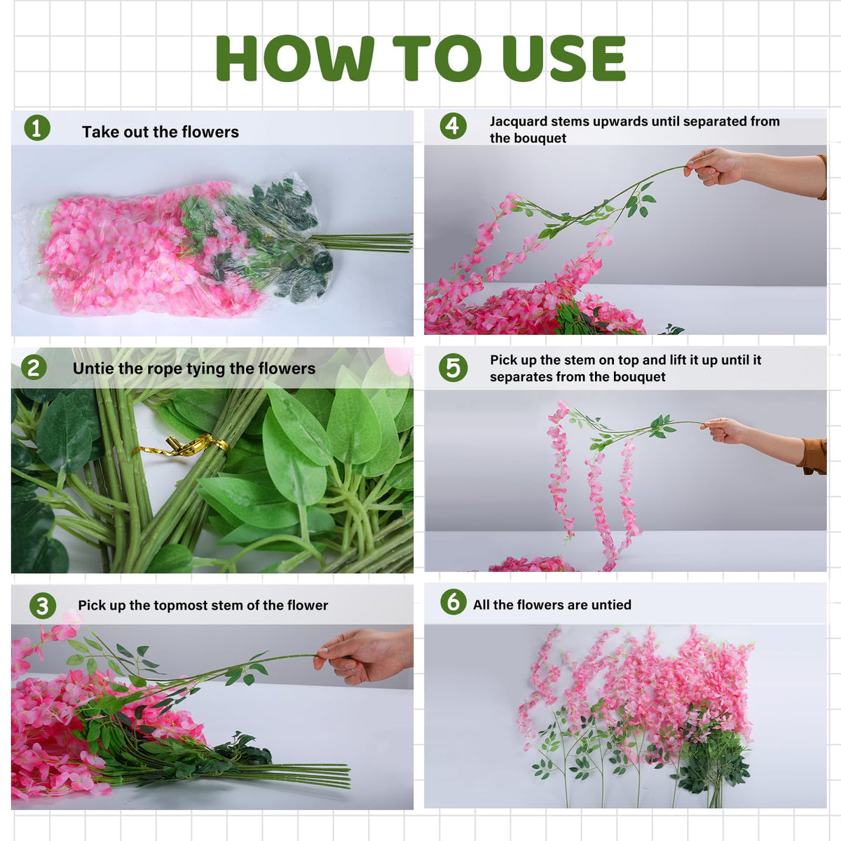 Alotiki hanging flowers pink, suitable for wedding arches and ceremony banners.