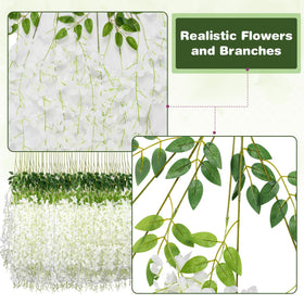 Alotiki Wisteria bendable stems allow quick installation on arches or walls.