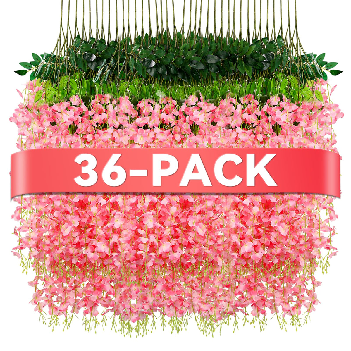 Alotiki pink wisteria hanging flowers, ideal for archways and backdrops.