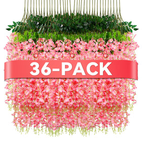 Alotiki pink wisteria hanging flowers, ideal for archways and backdrops.