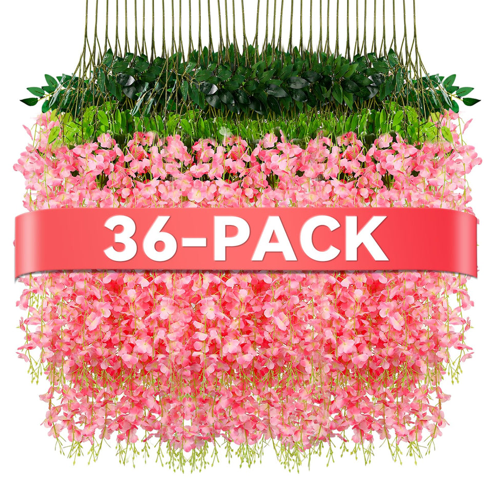 Alotiki pink wisteria hanging flowers, ideal for archways and backdrops.