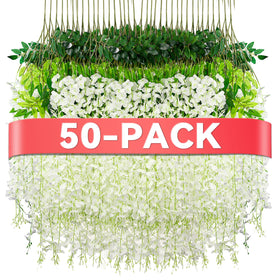 Alotiki Wisteria hanging flowers on a wedding arch for elegant decor