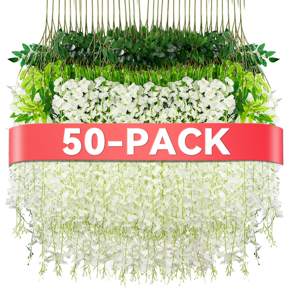 Alotiki Wisteria hanging flowers on a wedding arch for elegant decor