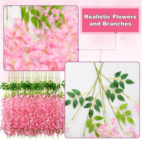 Alotiki Wisteria vines length 3-6 feet offer flexible installation.