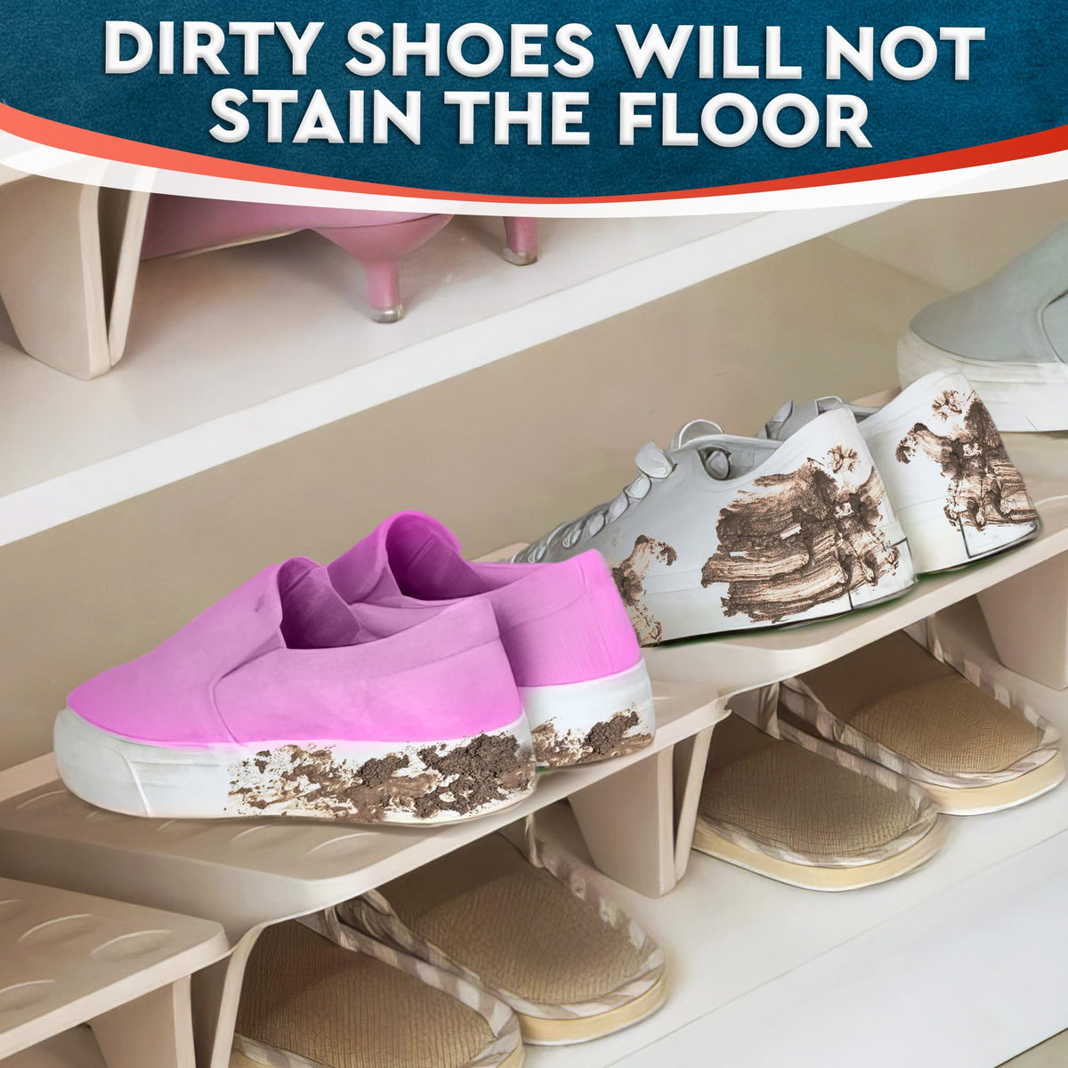 ALPENKOK shelf organization for shoes improves visibility and access.