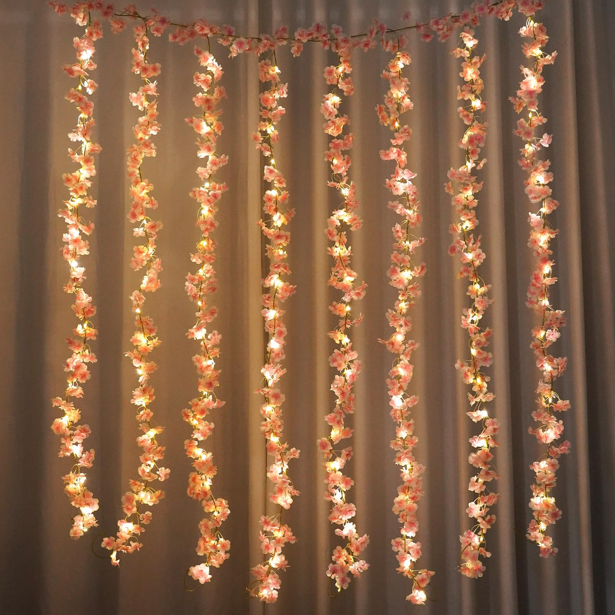 Alpha Decor bedroom decor cherry blossom lights provide delicate ambient illumination.